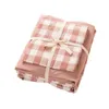 Washed Cotton Cool Bedding Set Knitting Home Textile Solid Color Comforter Cover Flat / Fitted Sheet King Queen Twin Full Size T200706