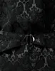 Black Steampunk Suits Жилет Мужчины Готический Викторианский Одиночный Грубообразной Брокадный Средневековый Хэллоуин Косплей Жаккардовый Жилет Костюм 3XL 201014