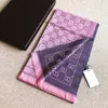 2021 Mode herr designerscarf 1 kashmir jacquard damscarves Dubbelsidiga färgblockerande fransar Storlek 180cmX48cm med present