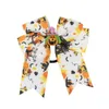 Halloween Bowknot Hairband bébé citrouille sorcière araignée cheveux cravate infantile bandes de caoutchouc élastiques filles chapeaux accessoires de cheveux 24 modèles BT5998