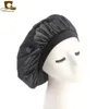 30pcs cetim boné para mulheres sedosa noite dormindo cor sólida cor confortável cuidado cabelo senhoras maquiagem headwear meninas chuveiro chapéu