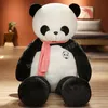 80/100 cm joli Panda avec écharpe en peluche géant Animal trésor Panda poupées en peluche oreiller de sommeil doux pour les enfants présents