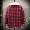 LESBLEKT VINTER JACK MEN LOOSA PARMA MEN Fashion Thick Warm Plaid Mens Jackets and Coats Flleece Jackets Men 201128