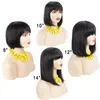 Dilys Black Lace Front Wigs Perucas Trançado para Mulheres Negras Coloridas Cabelo Humano Bob Perucas Máquina Completa Made peruca