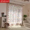 ENHAO Modern Sun Floral Tulle Curtains for Living Room Bedroom Kitchen Luxury Sheer Curtains for Window Tulle Curtains Drapes Y200421