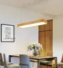 Lampes suspendues nordiques en bois massif, bande lumineuse LED pour bureau, personnalité créative, salon, lampe de table à manger chinoise
