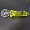 Últimas Colorido Colorido Líquido Líquido Líquido Preenchido Tubos Pyrex Grosso Vidro De Fumo Tubo Handpipe Portátil Handmade Seco Herb Show Rigs Filtro de Petróleo Bong DHL Livre