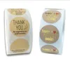 500PCS Roll 1inch Thank You For Your Order Round Adhesive Stickers Label For Holiday Baking Business Decoration