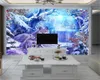 Özelleştirilmiş Karikatür Hayvan Rüya Orman Salon Bedroom Wallcovering HD 3d duvar kağıdı Duvar Kağıdı Mutlu Küçük Kurt 3d