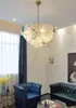 Modernt färgat glas LED-ljuskrona Ljus Fashion Color Candelier Creative Bedroom Personlighet Dining Room Living Room Pendant Lampor