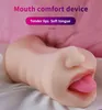 NXY Dual Otwarte usta zęby mężczyzna masturbator realistyczny silikonowy język pochwy prawdziwy pussy głęboko dla mężczyzn do jamy ustnej masturbacji 0121