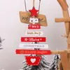 New Year Xmas Wooden Craft Decorations Christmas Tree Ornament Natural Wood Hanging Pendants Gifts For Kids JK2011PH