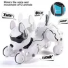 Smart Talking RC Robot Hund Walk Dance Interactive Pet Valp Fjärrkontroll Röststyrning Intelligent leksak för barn 220107
