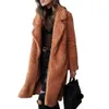 Herbst Gnade Winter Faux Pelzmantel Frauen Warme Teddybär Mantel Damen Pelz Jacke Weibliche Teddy Outwear Plüsch Mantel Lange mantel 201217