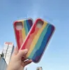Official Rainbow Liquid Silicone Case Cover for iphone 12 pro max 12 mini 11 pro max XR XS 8 7 plus 6S SE Blister pack 50pcs/lot