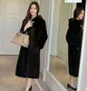 Kvinnors Fur Faux Casual Tjockad Varm Hooded Oversized Coat Women Plus Size Suede Jacka Elegant Diamanter Knapp Long Jacket1