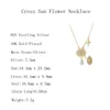 Silvology 925 Sterling Silber Kreuz Sonnenkranz Halskette Gold Kreative Quaste Modische Anhänger Halskette Für Frauen Schmuck Geschenk Q0531
