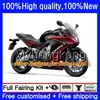 Kaporta için HONDA CBR 650F CBR650F 11 12 13 2014 2015 Altın siyah 53HM.98 CBR650 F CBR650F CBR 650 F 2011 2012 2013 14 15 16 Fairing kiti