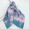 Newest Bohimia Wholesale 4 Colors Lady Women Hair Bow Ribbon Tie Dyed Hair Tie Band High-end Girls Headband Lady Hair Accessories