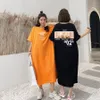 New fashion long loose graphic shirts summer dress Women oversized shirts dress jurk dames T200603