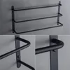 Sus304 Aço Inoxidável Matte Preto Banheiro Acessórios Set Stick Camadas Toalhas Bar Three Bars Towel Rack 17,72 polegadas Barras KJWY003HEI-45cm