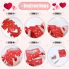 New12PCS / Set Valentines Day Wrap Box Valentines Party Goodie Boxes com PVC coração em forma de janela rosa RRB13150