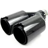 Dual Carbon Fiber Schwarz Edelstahl Universal M Performance Carbon Fiber Auspuffspitzen Endrohre Schalldämpferspitzen für BMW1777