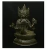 Statua di Buddha Namgyalma Ushnishavijaya in rame tibetano in bronzo a 3 teste e 8 braccia