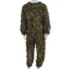 3D-blad Volwassenen Ghillie Pak Woodland Camo met Camouflage Gezichtsmasker 3D Leaf Stereo Turkije Hunting Masker