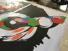 Grande Street Art Graffiti Adesivi murali in vinile Adesivi per la casa Decorazioni per la casa Soggiorno Multicolor Scimmia divertente con cuffie Adesivo A628 201130