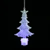 De nieuwste kerstboom ornamenten Creative Mini Christmas Tree Led Lumineuze hanger kerstdecoratie Gratis verzending