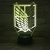 1piece 7 Colors Lamp Anime Attack on Titan Wings of Liberty 3D Light Touch LED Lamp USB or 3AA Batteryoperated Lamp Kids Gift 2010224c