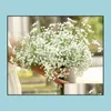 Gypsophila Silk Baby Breath Artificial Fake Flowers Plant Home Wedding Party Decoration Drop Delivery 2021 Dekorativa kransar Festlig supp