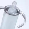 Blanks de sublimação de estoque em branco 12 onças garrafas de água para crianças brancas copos retos de aço inoxidável crianças bebendo xícara com manutenção 3939049