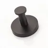 stainless steel black Matt hook wall mounted coat hanger Round boby bathroom accessories set modern vintage Y200108