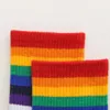 Calzini da uomo Instime Unisex Stripes Mid Men Harajuku Colorati Divertenti 100 cotone 1 paio Kawaii Rainbow Color Taglia 35-422409