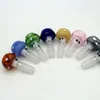 Colorful Mushroom Shape Thick Glass Herb Tobacco Oil Rigs Wig Wag 14MM 18MM Male Interface Joint Waterpipe Hookah Bong Funnel Bowl DHL
