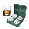 2.5inch Ice Cube Molds,2 Cavity Silicone Rose & 2 Diamond Ice Ball Maker,Easy Release Ice Cream Tools for Chilling Cocktails,Whiskey
