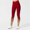 Fitness Yoga Leggings Femmes Or Brillant Pantalon Sans Couture Femme Gym Running Sportwear Taille Haute Legging