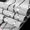 Klassisk Stripe Design Grå Beige Foaming Non Woven Wall Paper Bakgrundsbilder Roll för Office Home Decor