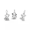 Helt ny 925 Sterling Silver Cute Puppy Cat Pendant Pärlor Lämpliga för Pandoras Armband Ladies Jewelry Gift