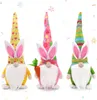 Lapin de pâques Gnome décoratif pour chambre de fille, poupée suédoise sans visage en peluche naine, décorations de fête à domicile, jouets de pâques pour enfants