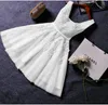 Robe de bal rose perle élégante 2022 robe de bal sexy courte courture V cou appliques perles à lacets de guiche de graduation