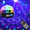 9 couleurs Bluetooth musique lumière LED Disco Ball fête lumières DJ éclairage de scène rotatif cristal boule magique Laser projecteur lumière avec disque USB