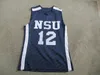 Custom Nova Southeastern Sharks Basketball Jersey #12 costura personalizar qualquer número Nome Men Mulheres Juventude XS-5xl