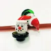 Heady Unique Smoking Accessories Christmas Snowman Style Carb Caps Dome For Quartz Banger Nails Glass Water Bongs