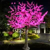 Outdoor LED Sztuczny Kwiat Wiśniowy Drzewo Light Choinki Lampa 2304PCS LED Żarówki 3.0m Wysokość 110/220 VAC Rainsproorfoodoodporne Worek