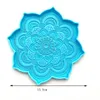 Mandala Coaster Epoxy Resin Mold Mandala Flower Tray Cup Mat Casting Silicone Mould DIY Crafts Making Tool by sea CCE12957