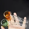 Portable Heady main tabac verre cuillère tuyau verre brûleur à mazout tuyaux ongles fumer herbe sèche tuyau prix ultra-pas cher