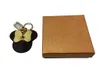 2021 key chain with box lover gift handmade leather men women bag pendant accessories 5 colors free delivery